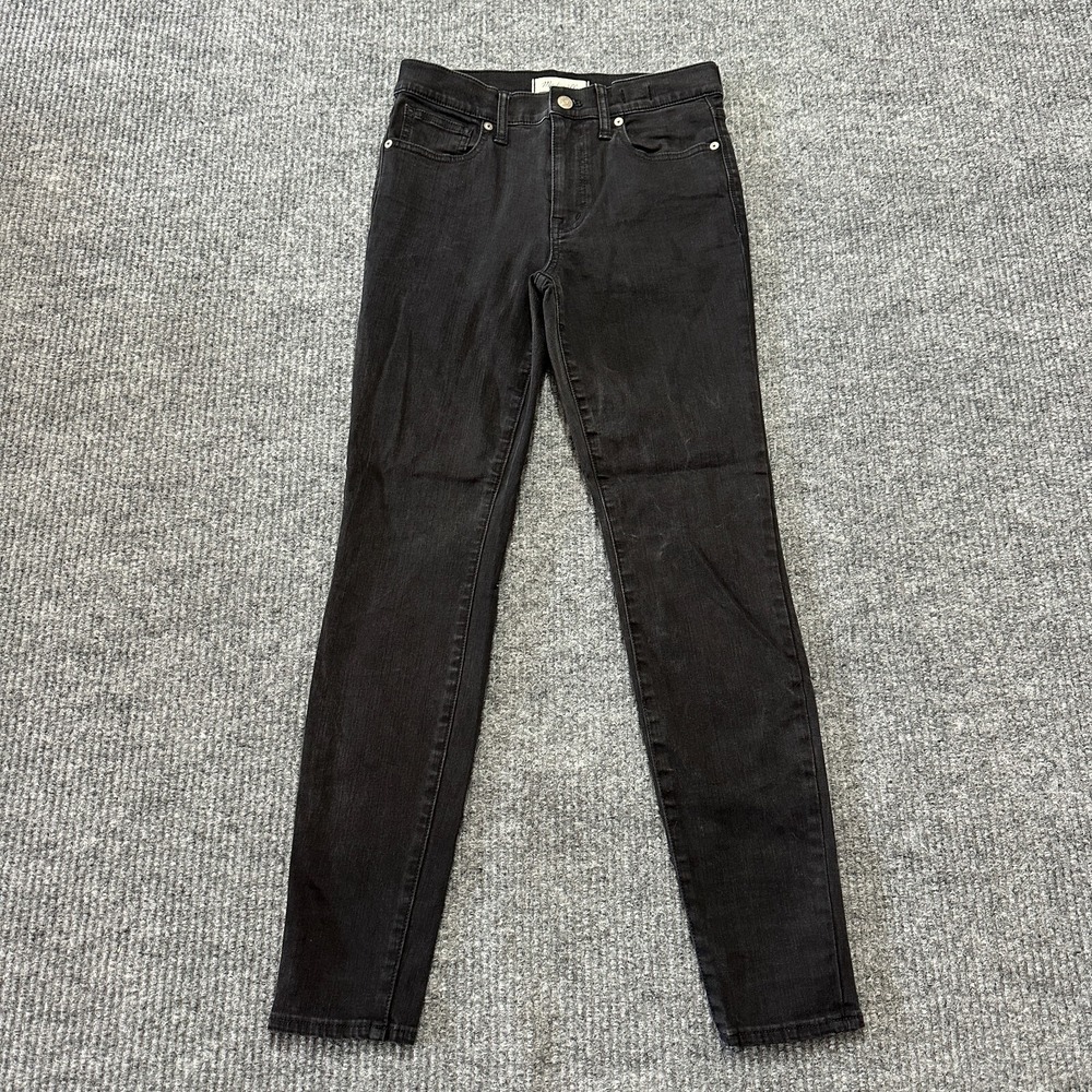 Madewell 9" High Riser Skinny Skinny Womens Jeans Size 27 Black Denim Stretch
